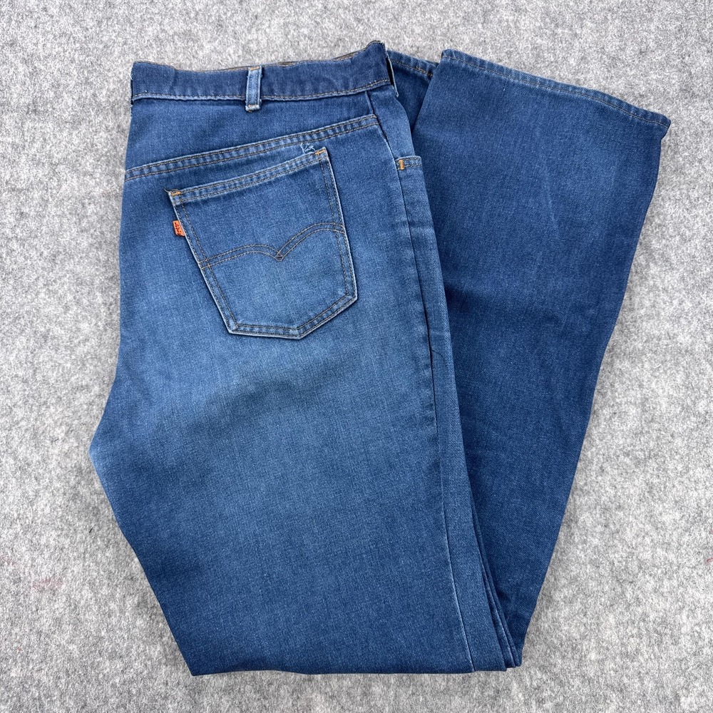 Levis Jeans Mens 38x32 36 Waist Blue Denim Orange Tab Skosh More Room 3121CD 80s